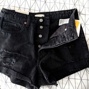 NWT Distressed High Rise Shorts